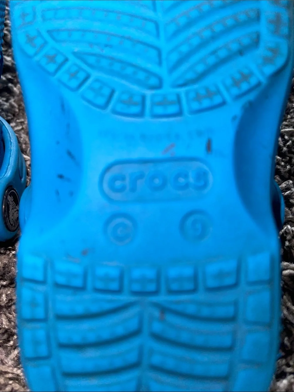 Kids Blue CROCS with Dinosaur Jibbitz (C9)